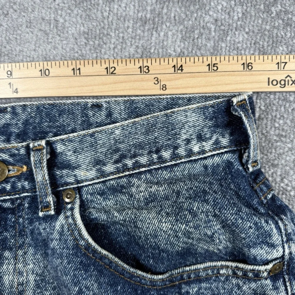 Vintage Lee Jeans Men's 33x30 Blue Denim Acid Washed USA Made